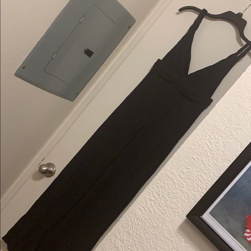 Long Black sexy swim cover up